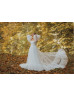 Off Shoulder Ivory Satin Tulle Amazing Wedding Dress